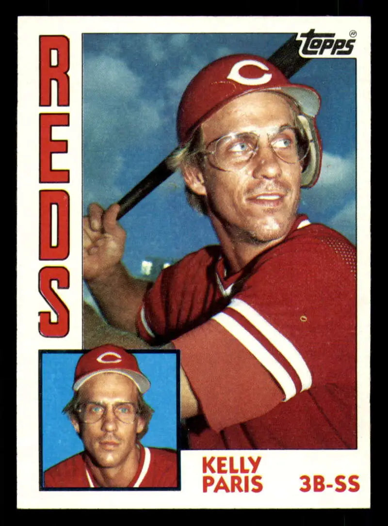 1984 Topps #113 Kelly Paris EX Excellent RC Rookie Cincinnati Reds Baseball Card - Baseball Card Single