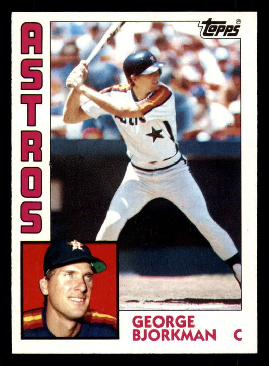 1984 Topps #116 George Bjorkman EX Excellent RC Rookie Houston Astros Baseball Card - Baseball Card Single