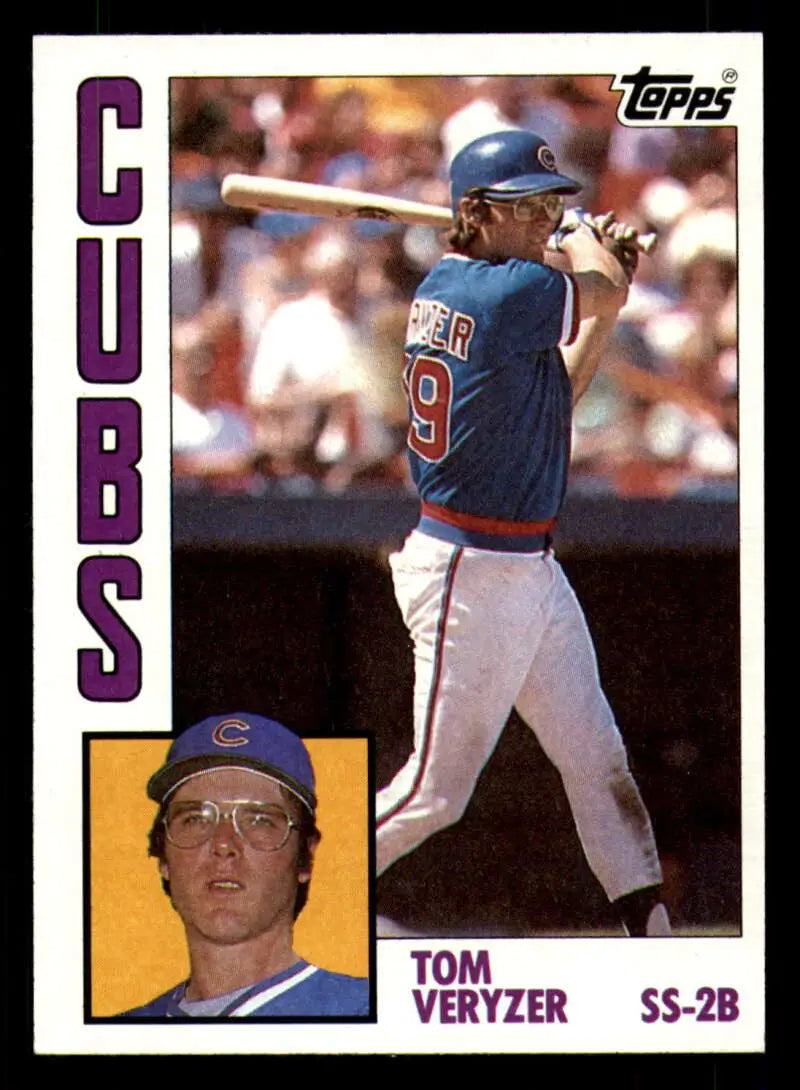1984 Topps #117 Tom Veryzer EX Excellent Chicago Cubs Baseball Card - Baseball Card Single