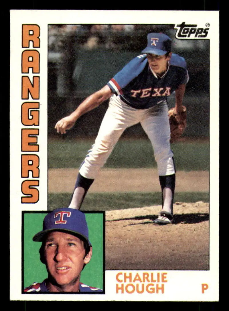1984 Topps #118 Charlie Hough EX Excellent Texas Rangers Baseball Card - Baseball Card Single