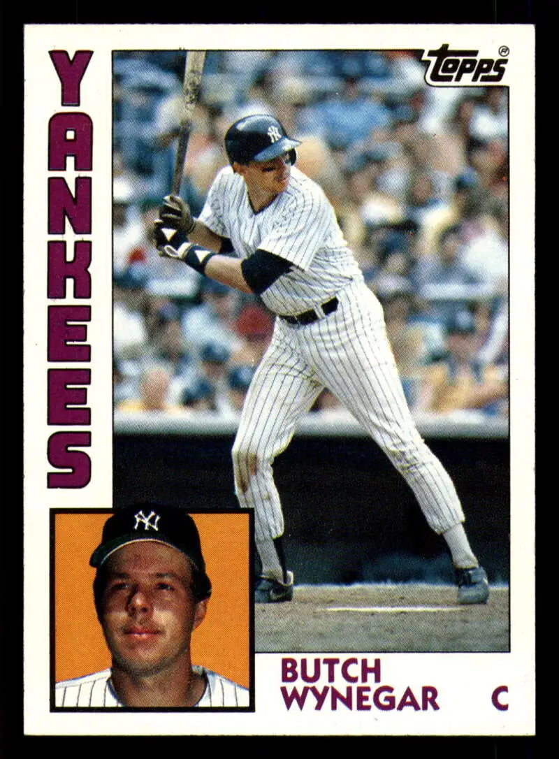 1984 Topps #123 Butch Wynegar EX Excellent New York Yankees Baseball Card - Baseball Card Single