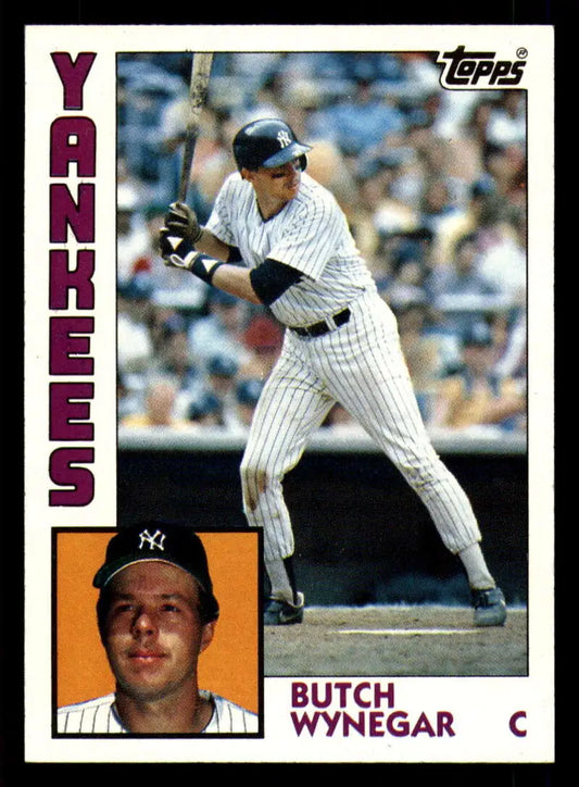 1984 Topps #123 Butch Wynegar EX Excellent New York Yankees Baseball Card - Baseball Card Single