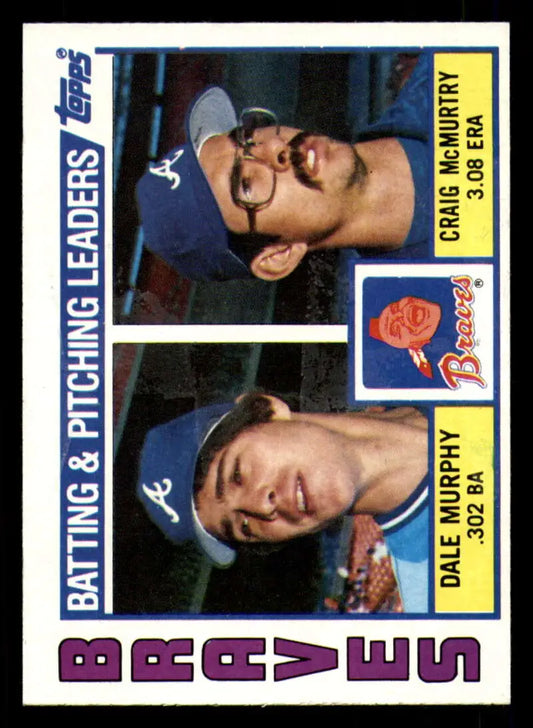 1984 Topps #126 Dale Murphy/Craig McMurtry EX Excellent Atlanta Braves Baseball Card - Baseball Card Single