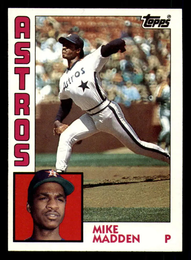 1984 Topps #127 Mike Madden EX Excellent RC Rookie Houston Astros Baseball Card - Baseball Card Single