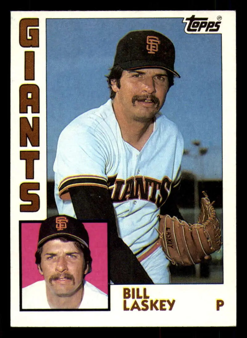 1984 Topps #129 Bill Laskey EX Excellent San Francisco Giants Baseball Card - Baseball Card Single