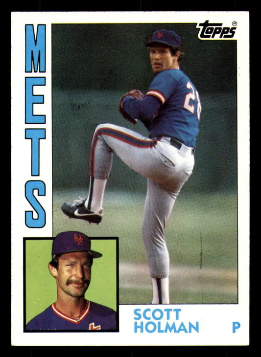 1984 Topps #13 Scott Holman EX Excellent New York Mets Baseball Card - Baseball Card Single
