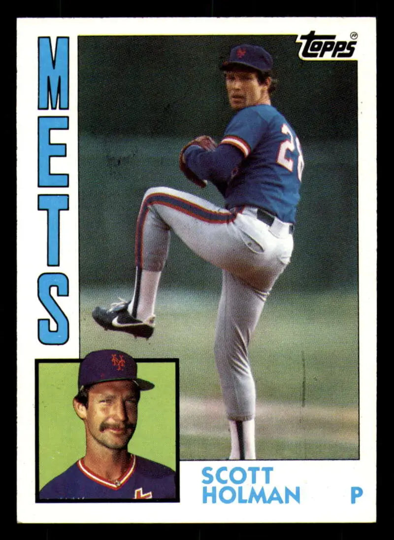 1984 Topps #13 Scott Holman EX Excellent New York Mets Baseball Card - Baseball Card Single
