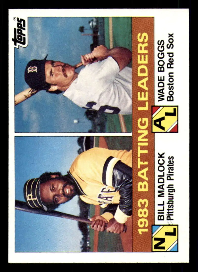 1984 Topps #131 Bill Madlock/Wade Boggs EX Excellent Pittsburgh Pirates/Boston Red Sox Baseball Card - Baseball Card