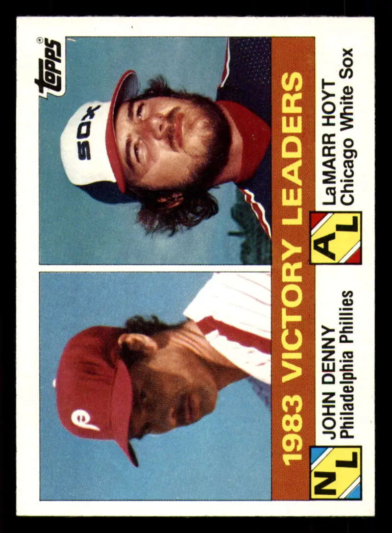 1984 Topps #135 John Denny/LaMarr Hoyt EX Excellent Philadelphia Phillies/Chicago White Sox Baseball Card - Baseball