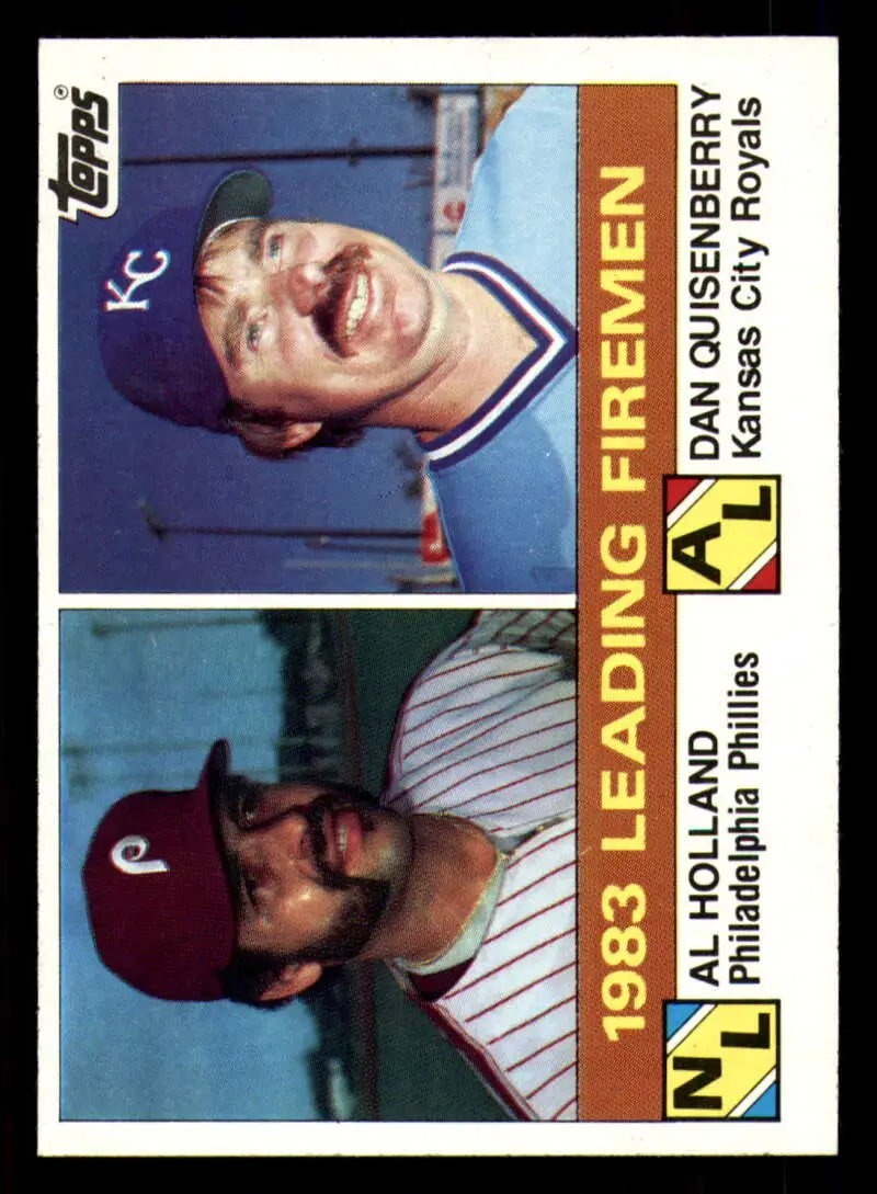 1984 Topps #138 Al Holland/Dan Quisenberry EX Excellent Philadelphia Phillies/Kansas City Royals Baseball Card