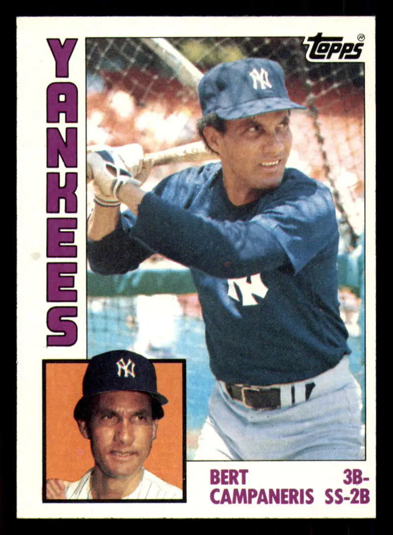 1984 Topps #139 Bert Campaneris EX Excellent New York Yankees Baseball Card - Baseball Card Single