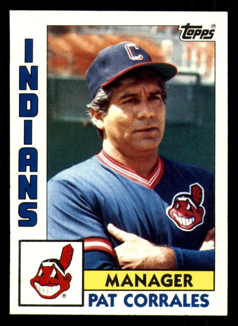 1984 Topps #141 Pat Corrales EX Excellent Cleveland Indians Baseball Card - Baseball Card Single