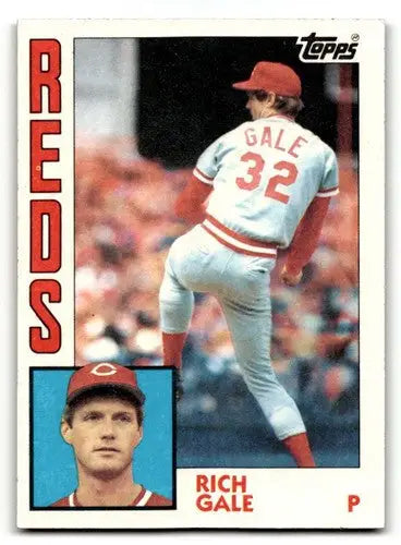 Original gloss Rich Gale Cincinnati Reds baseball card from 1984 Topps #142