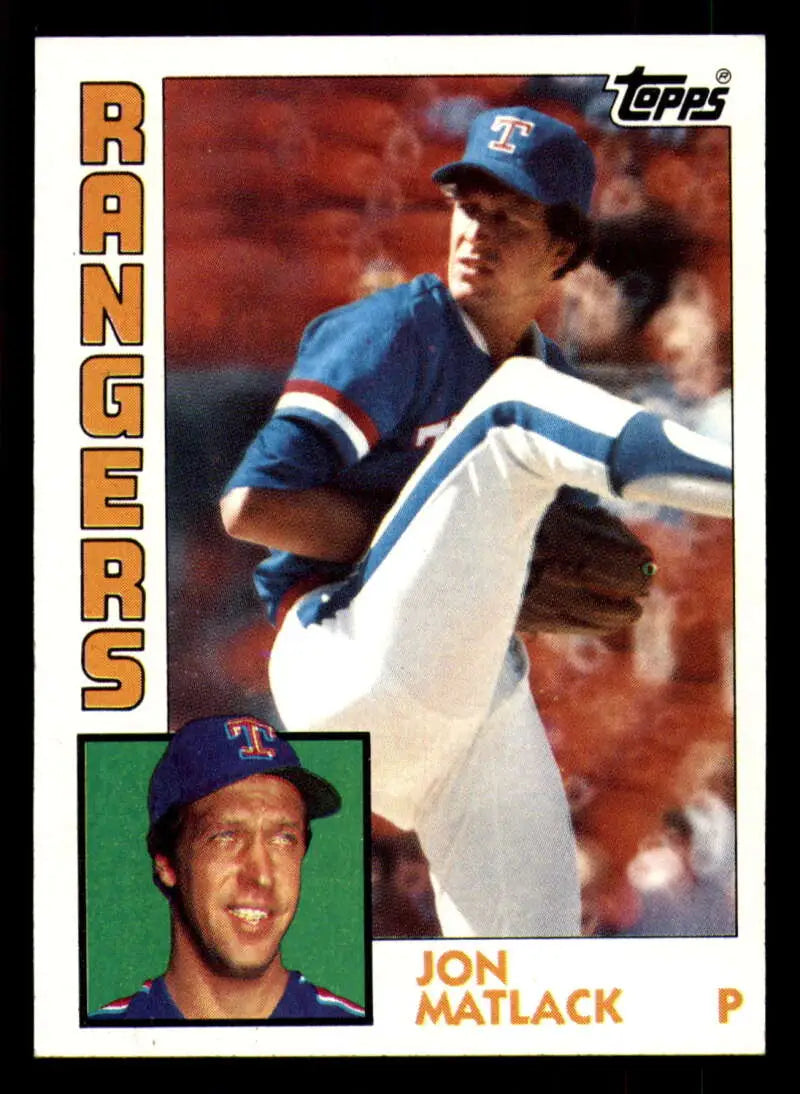 1984 Topps #149 Jon Matlack EX Excellent Texas Rangers Baseball Card - Baseball Card Single