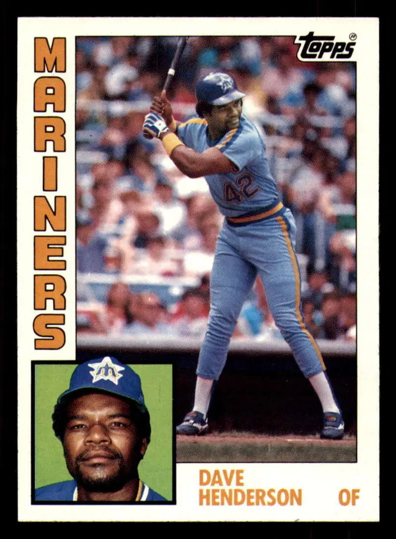 1984 Topps #154 Dave Henderson EX Excellent Seattle Mariners Baseball Card - Baseball Card Single
