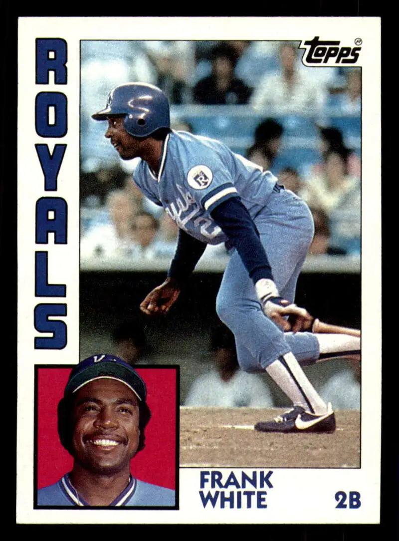 1984 Topps #155 Frank White EX Excellent Kansas City Royals Baseball Card - Baseball Card Single