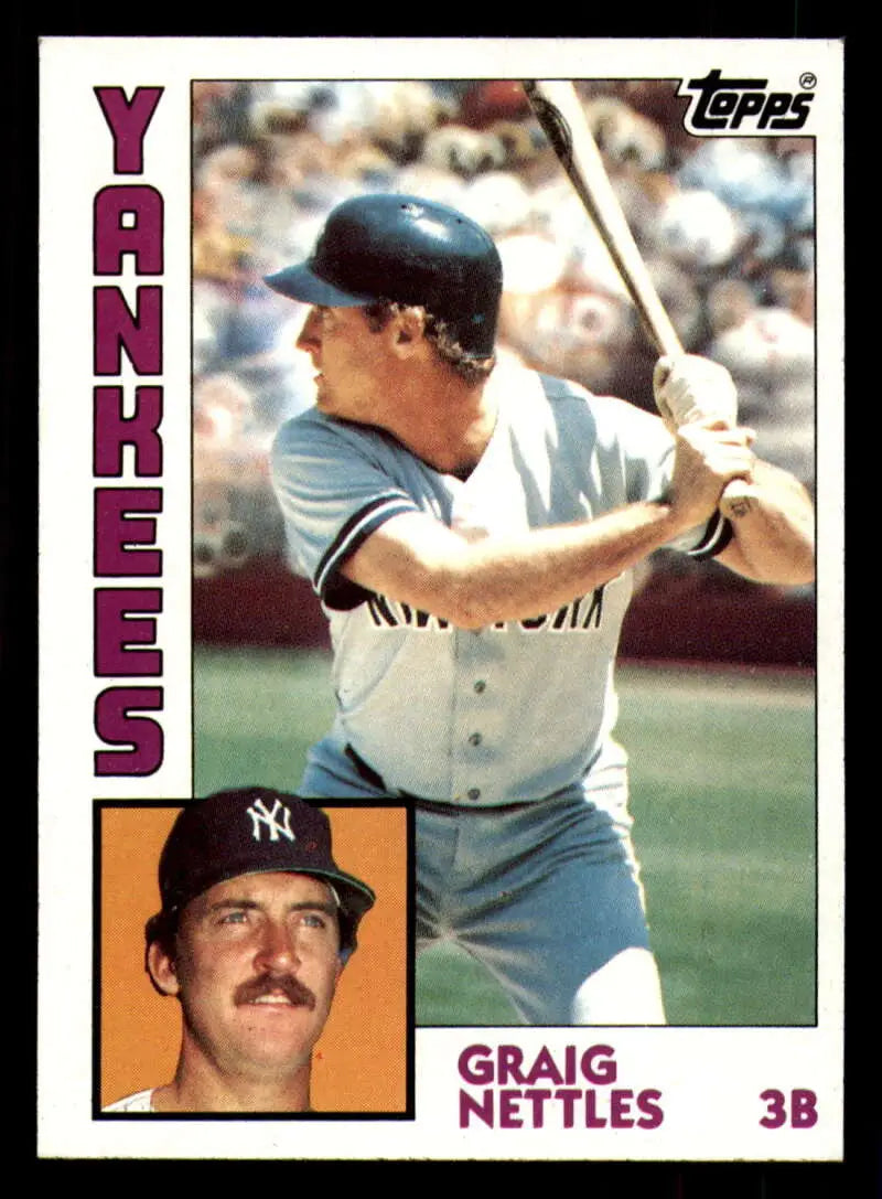 1984 Topps #175 Graig Nettles EX Excellent New York Yankees Baseball Card - Baseball Card Single