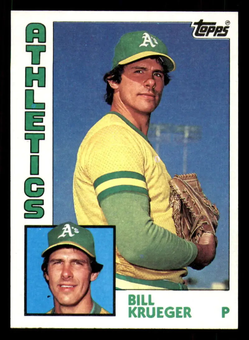 1984 Topps #178 Bill Krueger EX Excellent RC Rookie Oakland Athletics Baseball Card - Baseball Card Single