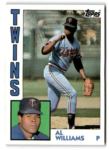 Original gloss 1984 Topps Al Williams baseball card from Simply Sandoval sports cards collection