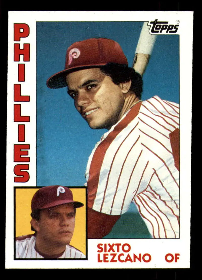 1984 Topps #185 Sixto Lezcano EX Excellent Philadelphia Phillies Baseball Card - Baseball Card Single