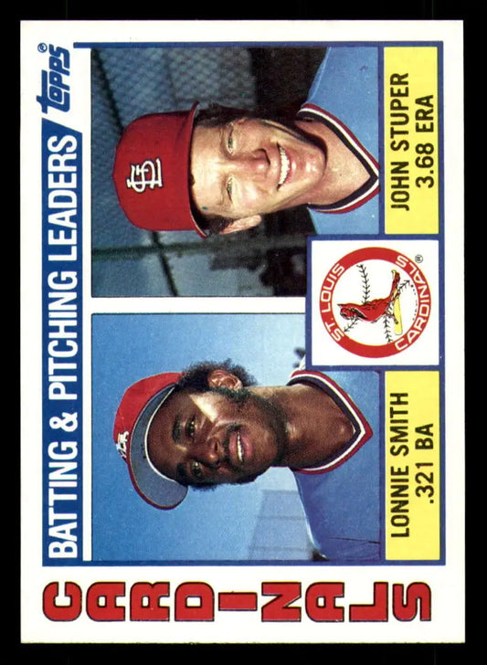 1984 Topps #186 Lonnie Smith/John Stuper EX Excellent St. Louis Cardinals Baseball Card - Baseball Card Single