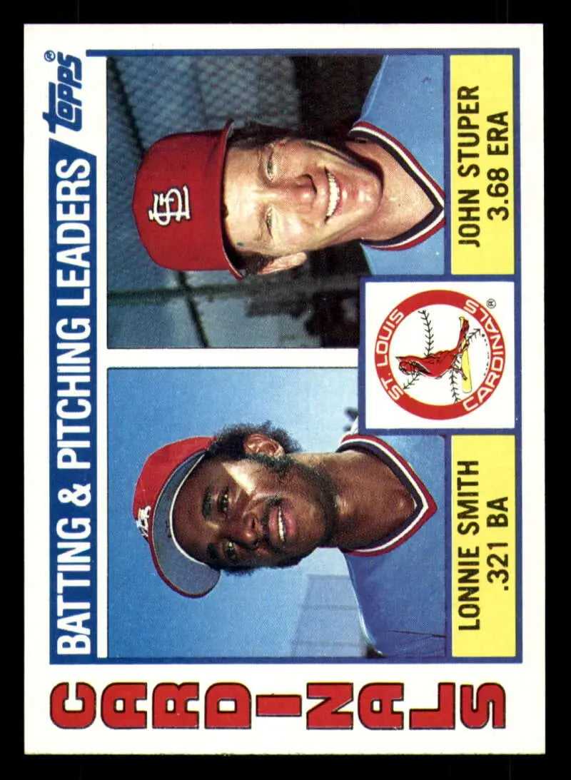 1984 Topps #186 Lonnie Smith/John Stuper EX Excellent St. Louis Cardinals Baseball Card - Baseball Card Single