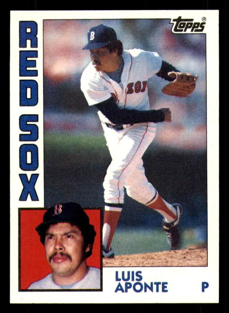 1984 Topps #187 Luis Aponte EX Excellent Boston Red Sox Baseball Card - Baseball Card Single