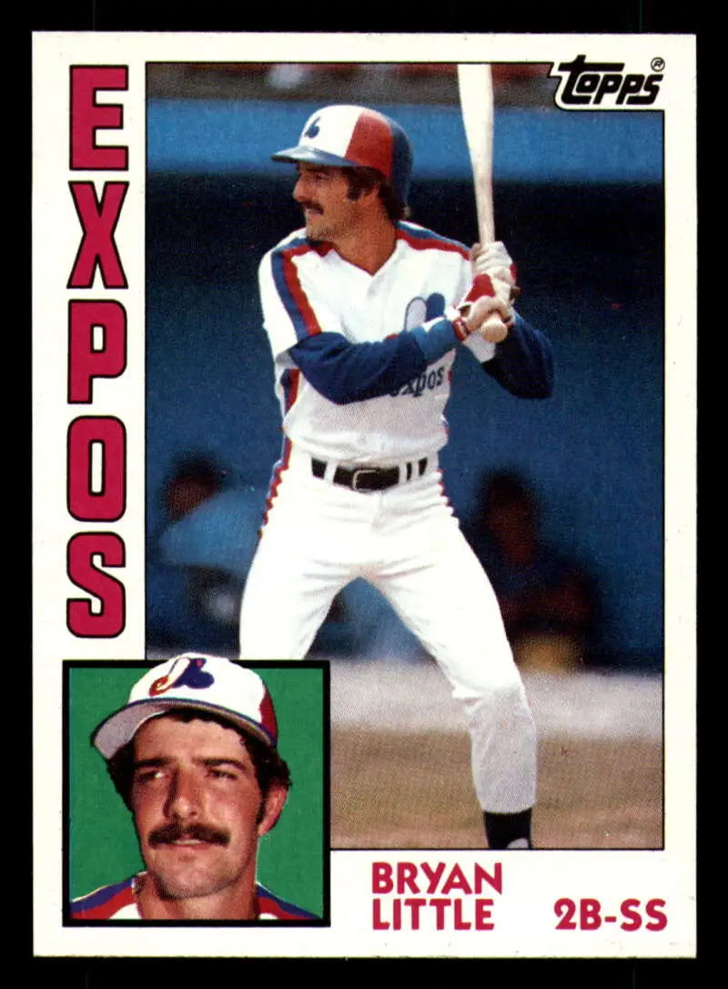 1984 Topps #188 Bryan Little EX Excellent RC Rookie Montreal Expos Baseball Card - Baseball Card Single