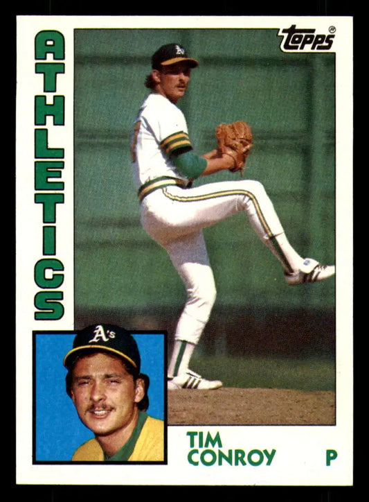 1984 Topps #189 Tim Conroy EX Excellent RC Rookie Oakland Athletics Baseball Card - Baseball Card Single