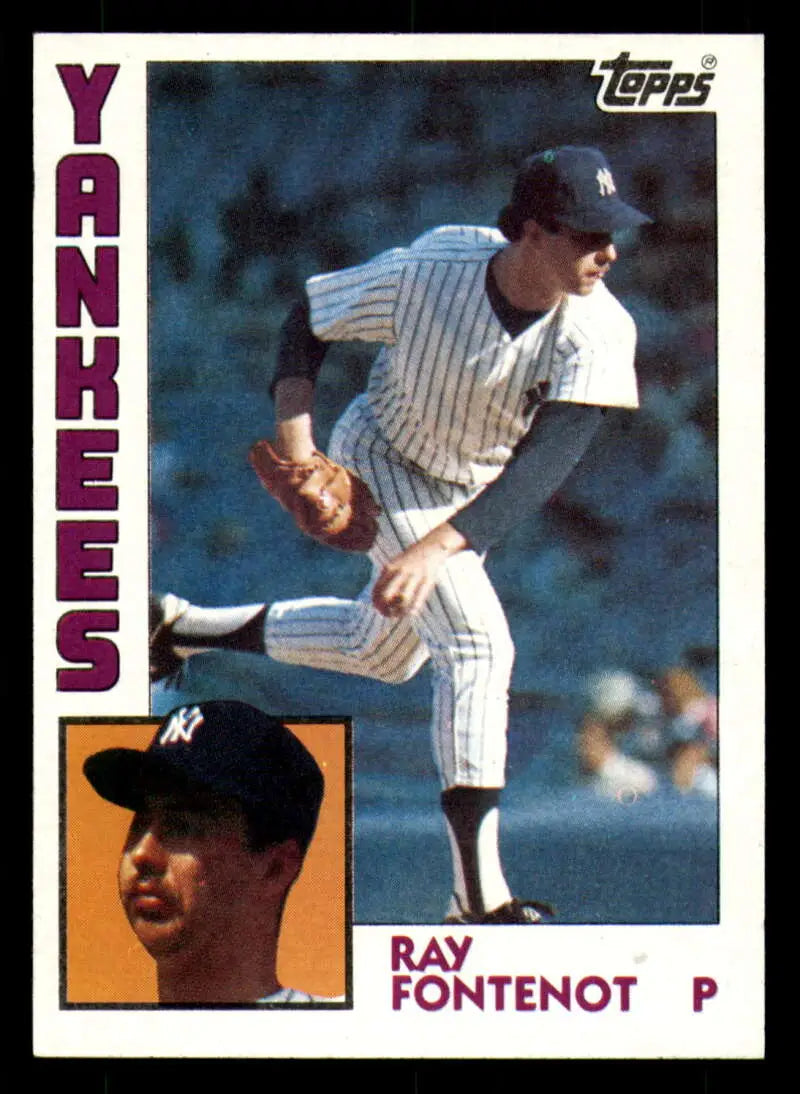 1984 Topps #19 Ray Fontenot EX Excellent RC Rookie New York Yankees Baseball Card - Baseball Card Single