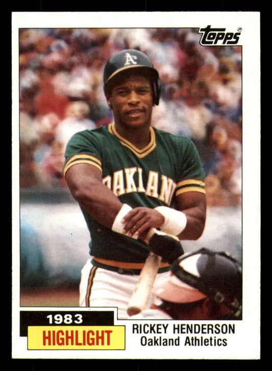 1984 Topps #2 Rickey Henderson EX Excellent Oakland Athletics Baseball Card - Baseball Card Single