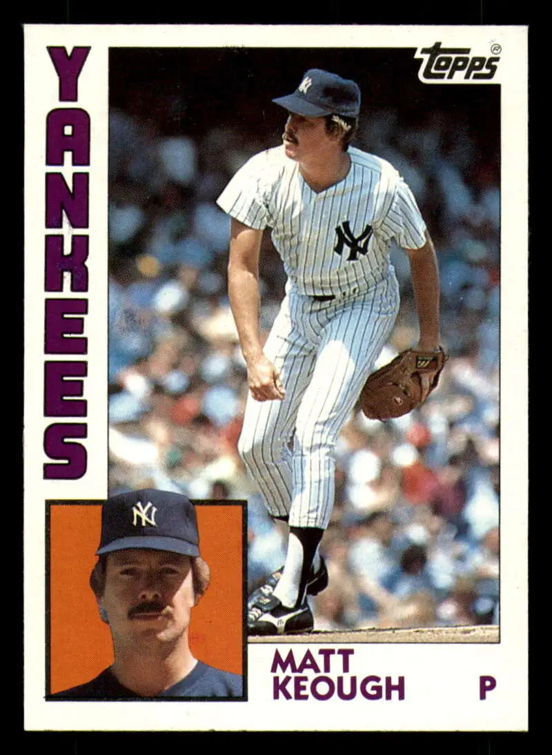 1984 Topps #203 Matt Keough EX Excellent New York Yankees Baseball Card - Baseball Card Single