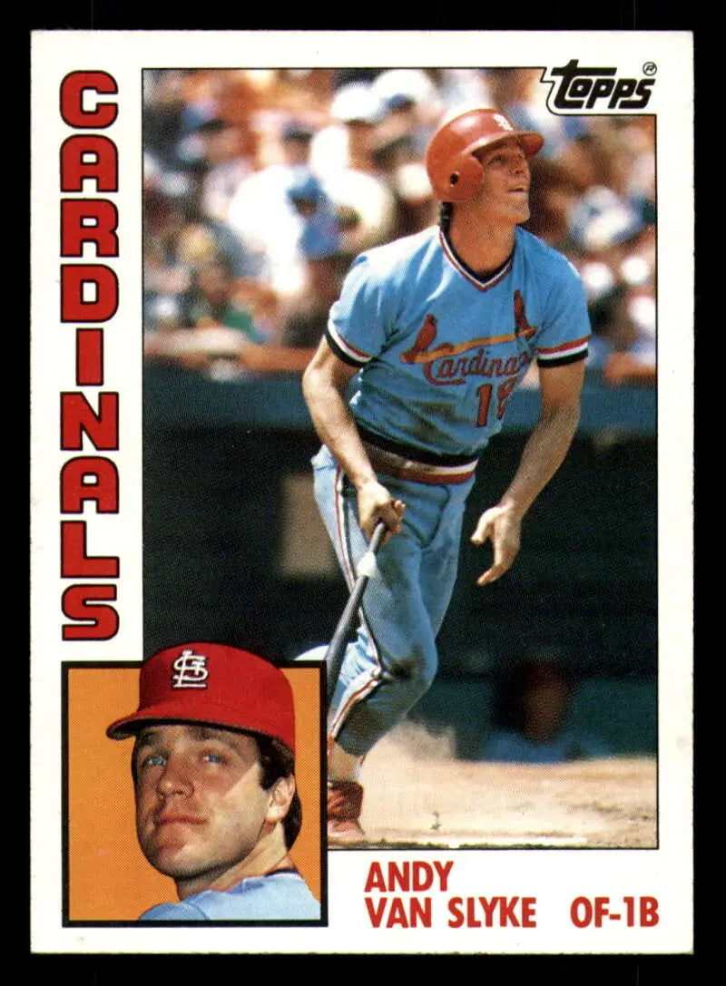 1984 Topps #206 Andy Van Slyke EX Excellent RC Rookie St. Louis Cardinals Baseball Card - Baseball Card Single