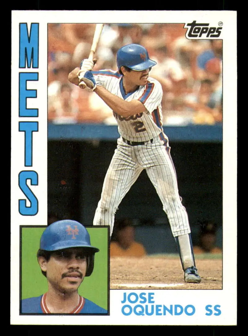 1984 Topps #208 Jose Oquendo EX Excellent RC Rookie New York Mets Baseball Card - Baseball Card Single