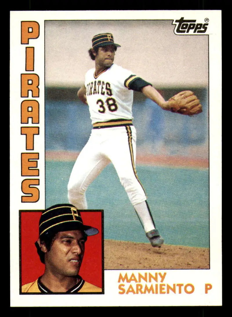 1984 Topps #209 Manny Sarmiento EX Excellent Pittsburgh Pirates Baseball Card - Baseball Card Single
