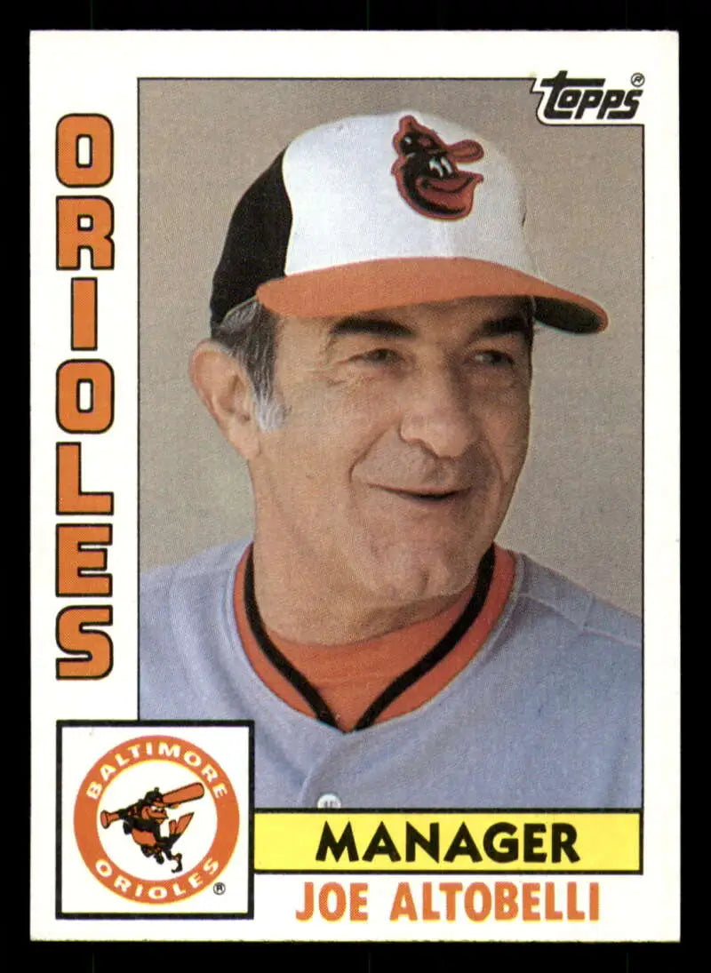 1984 Topps #21 Joe Altobelli EX Excellent Baltimore Orioles Baseball Card - Baseball Card Single