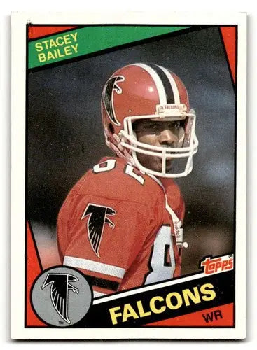 Original gloss Stacey Bailey Atlanta football card from 1984 Topps #211 Bailey Atlanta Falcons
