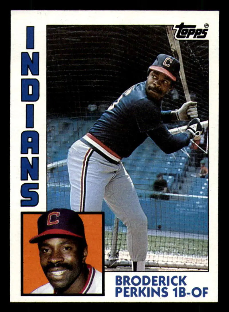 1984 Topps #212 Broderick Perkins EX Excellent Cleveland Indians Baseball Card - Baseball Card Single