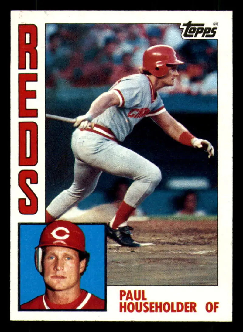 1984 Topps #214 Paul Householder EX Excellent Cincinnati Reds Baseball Card - Baseball Card Single