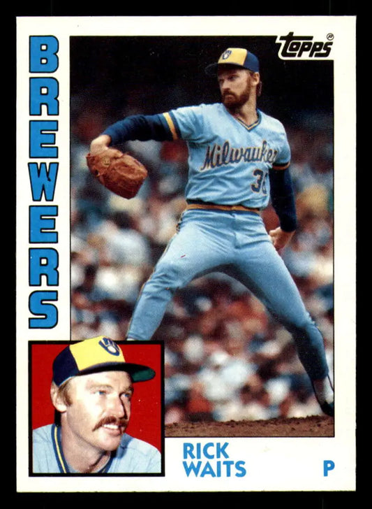 1984 Topps #218 Rick Waits EX Excellent Milwaukee Brewers Baseball Card - Baseball Card Single