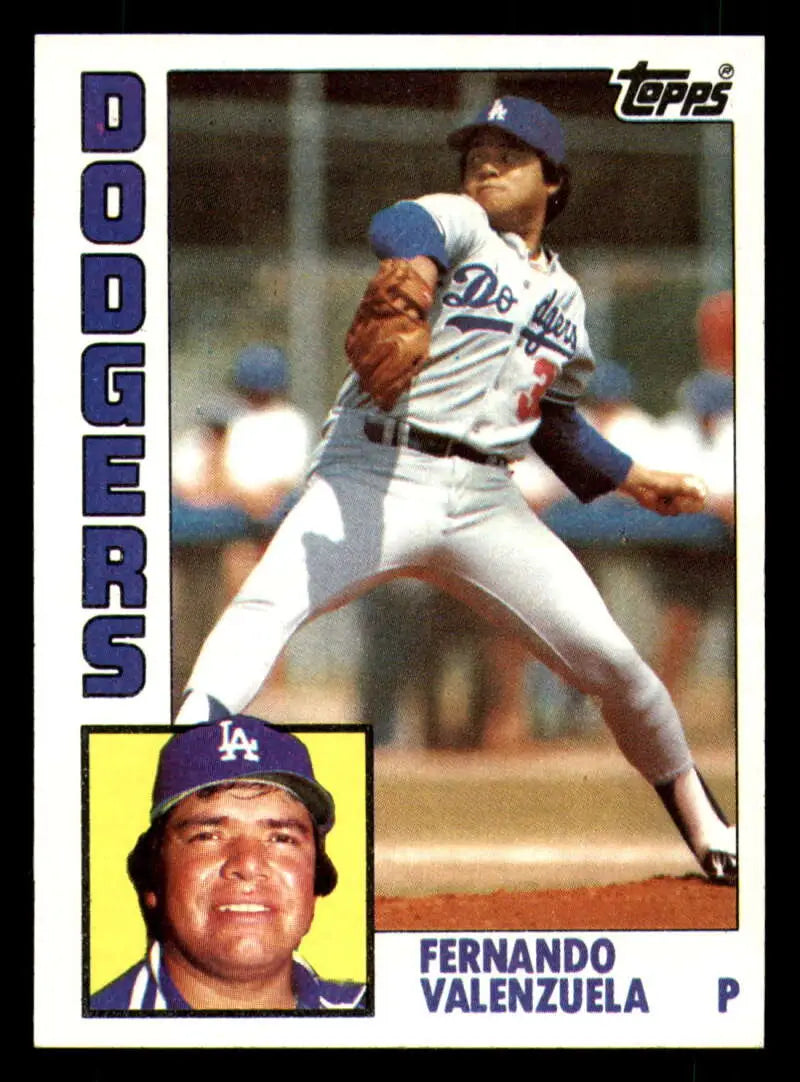 1984 Topps #220 Fernando Valenzuela EX Excellent Los Angeles Dodgers Baseball Card - Baseball Card Single