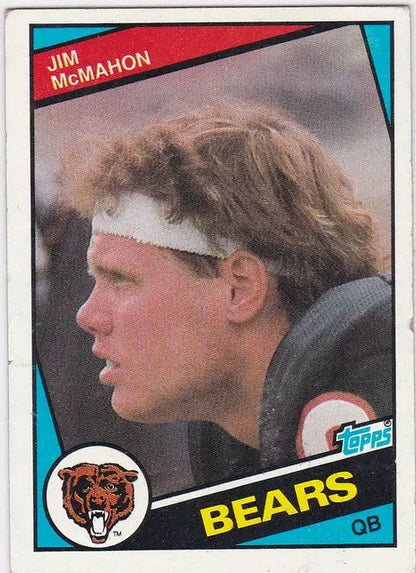 Football trading card of Jim McMahon, Chicago Bears, from 1984 Topps #227