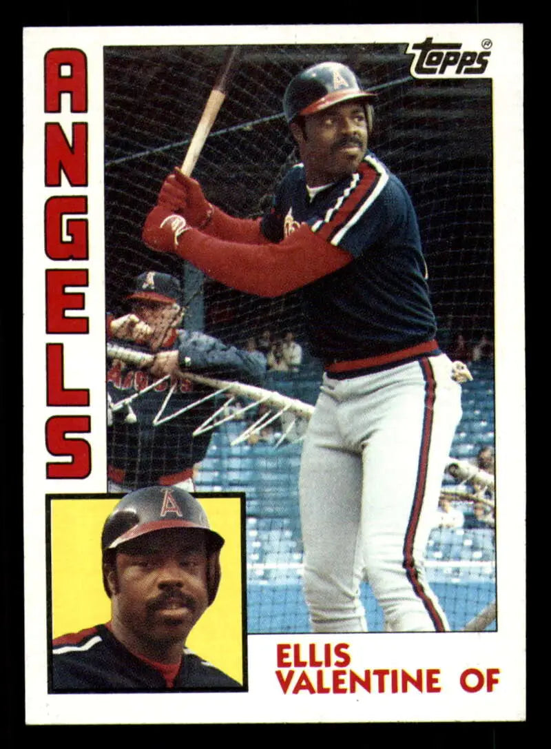 1984 Topps #236 Ellis Valentine EX Excellent California Angels Baseball Card - Baseball Card Single