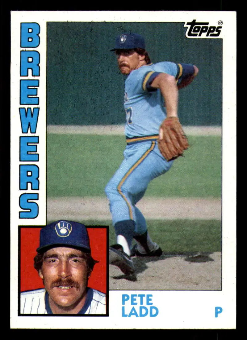 1984 Topps #243 Pete Ladd EX Excellent Milwaukee Brewers Baseball Card - Baseball Card Single