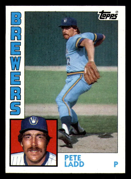 1984 Topps #243 Pete Ladd EX Excellent Milwaukee Brewers Baseball Card - Baseball Card Single