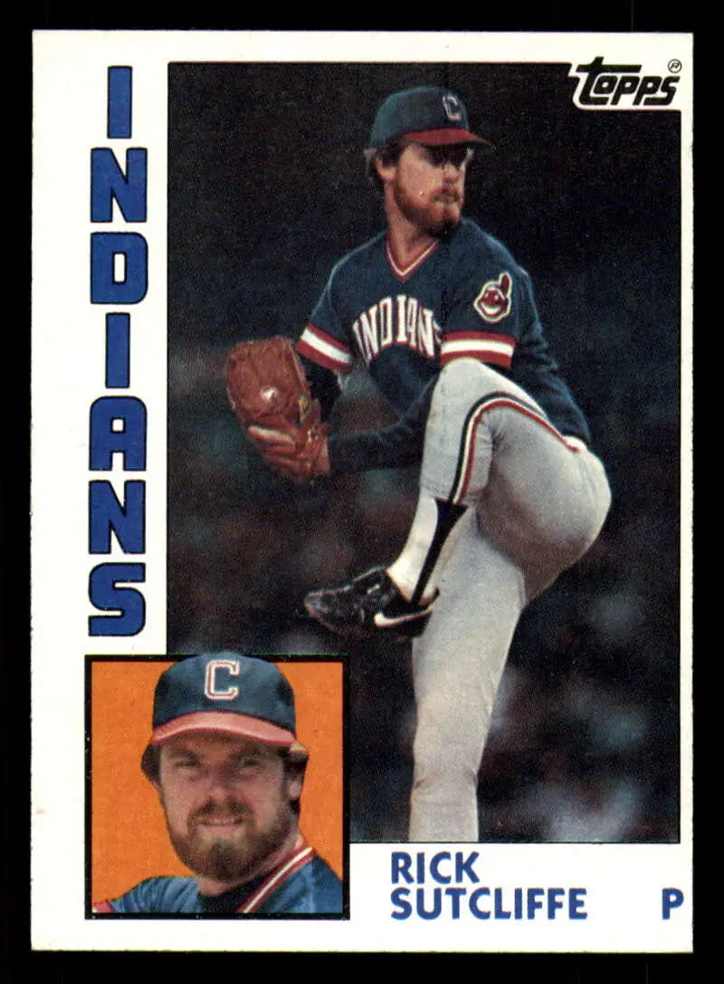 1984 Topps #245 Rick Sutcliffe EX Excellent Cleveland Indians Baseball Card - Baseball Card Single