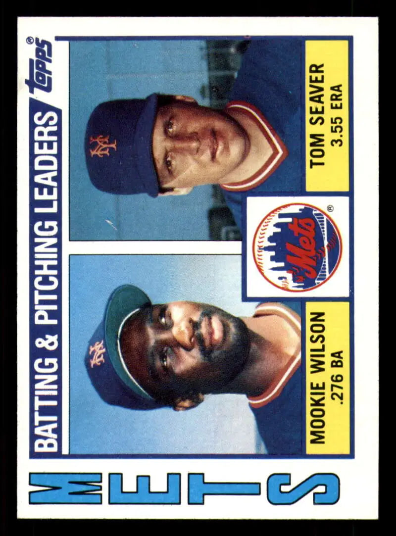 1984 Topps #246 Mookie Wilson/Tom Seaver EX Excellent New York Mets Baseball Card - Baseball Card Single