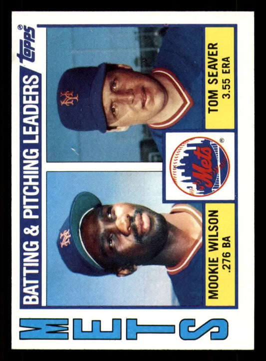 1984 Topps #246 Mookie Wilson/Tom Seaver EX Excellent New York Mets Baseball Card - Baseball Card Single