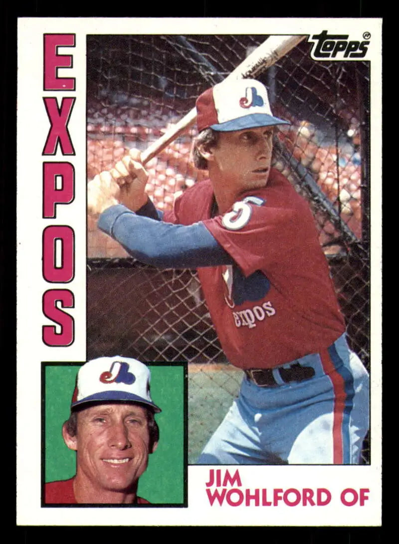 1984 Topps #253 Jim Wohlford EX Excellent Montreal Expos Baseball Card - Baseball Card Single