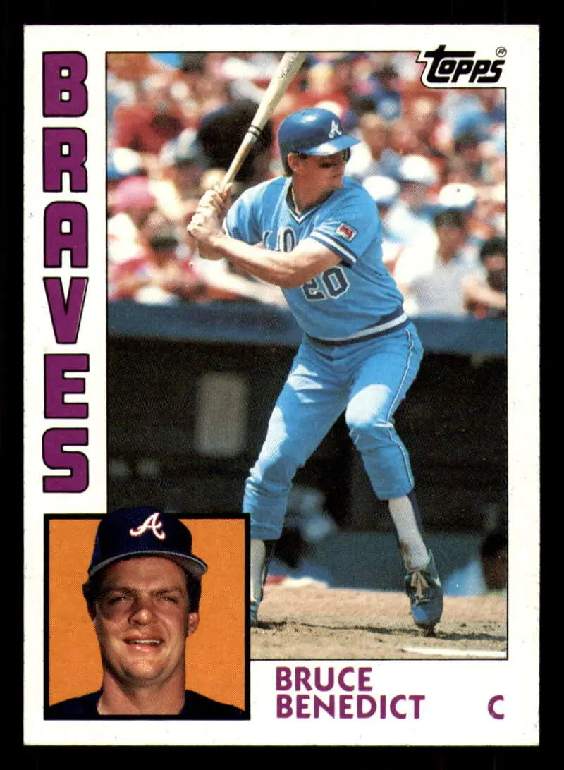 1984 Topps #255 Bruce Benedict EX Excellent Atlanta Braves Baseball Card - Baseball Card Single